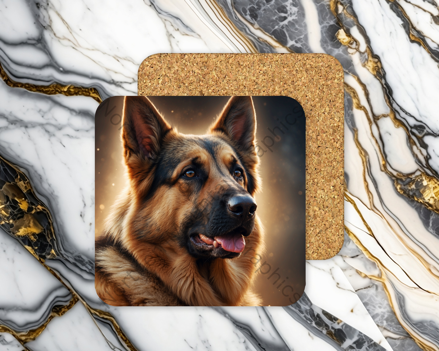 Square Coaster Dog