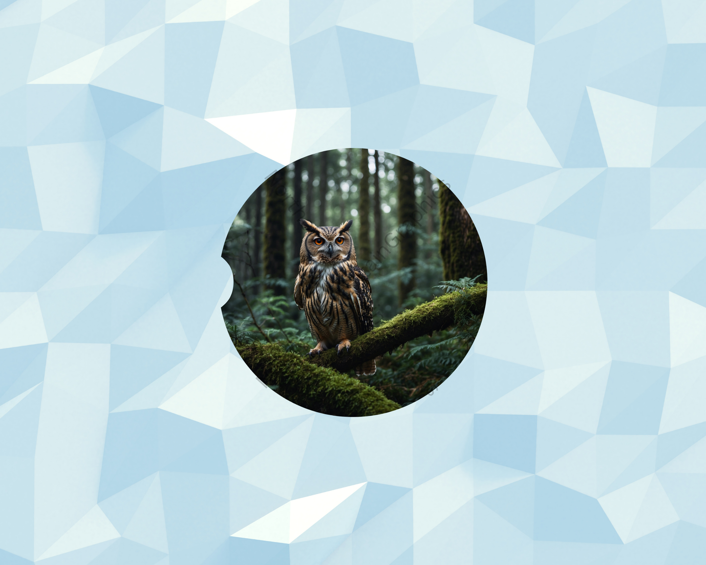 Woodland Moss Owl Car Coaster