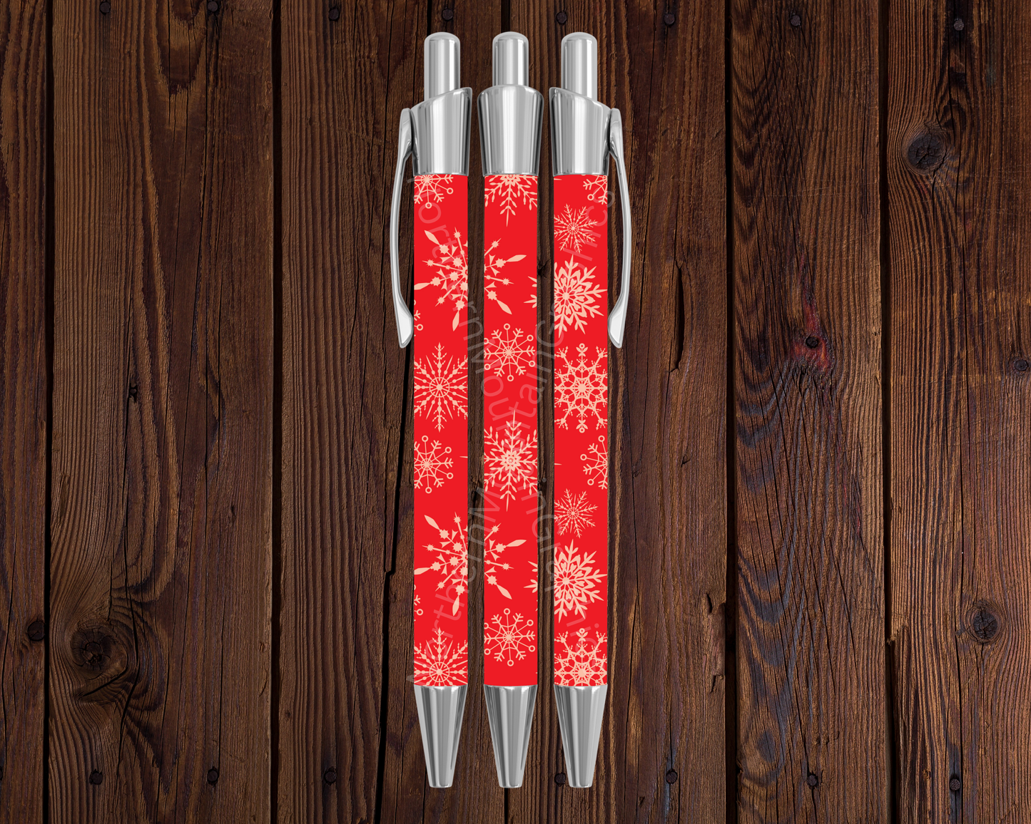 Red Snowflake Magic Christmas Pen