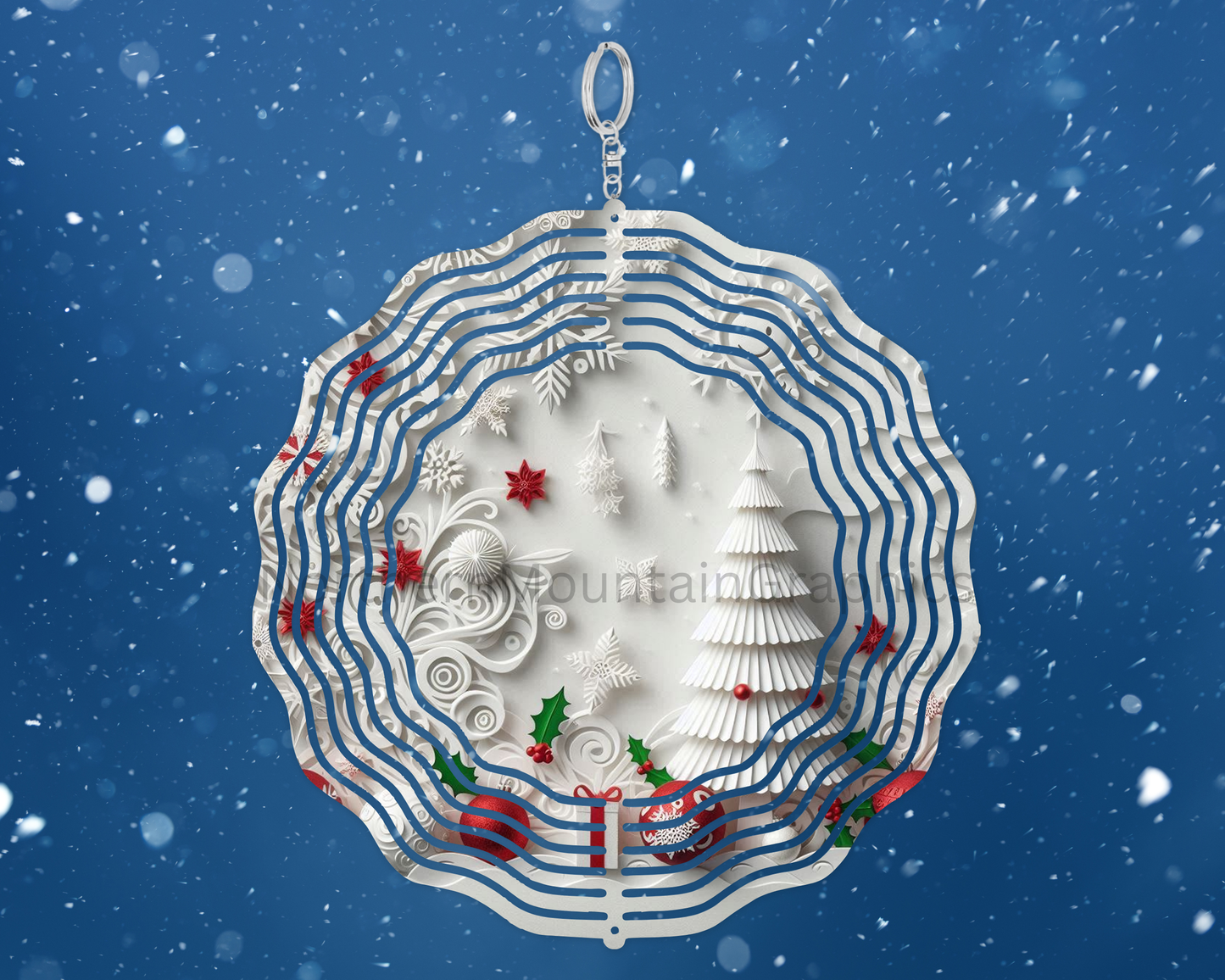 Smiling Snowflake Tree Wind Spinner