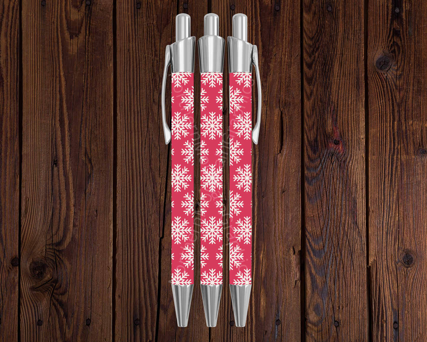 White Snowflake Pattern Christmas Pen