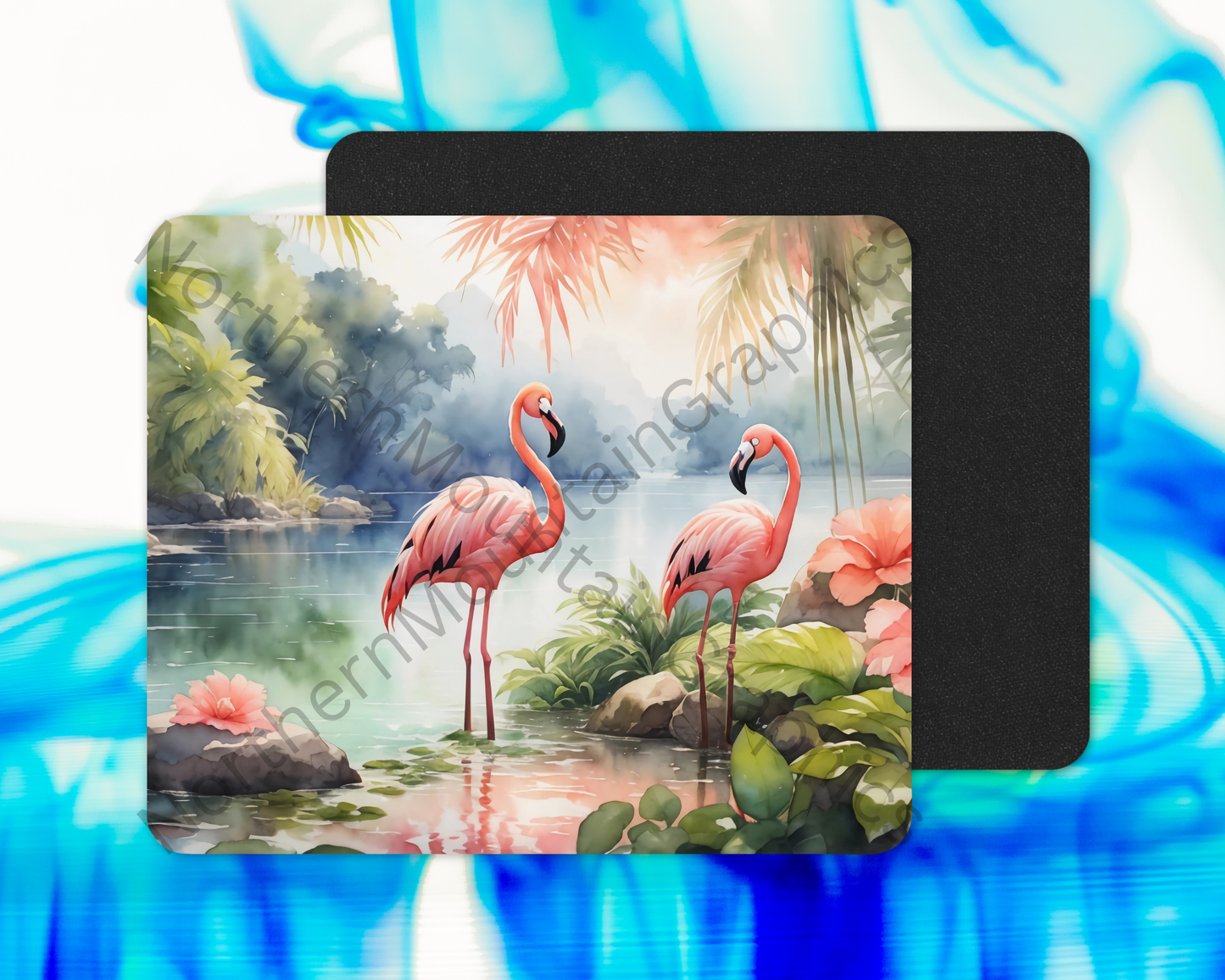 Peaceful Flamingo Waters Mouse Pad