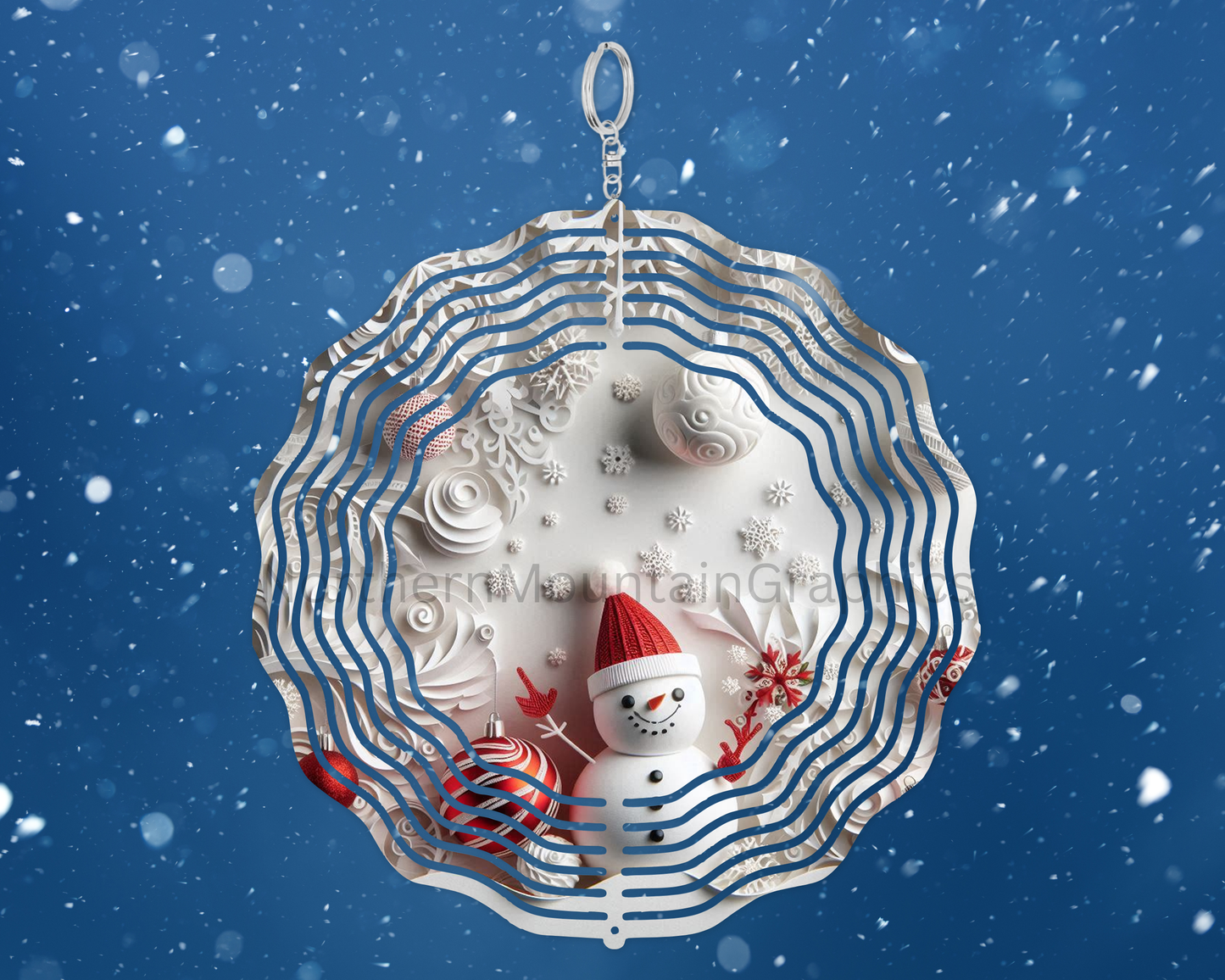 Snowy Snowman Delight Wind Spinner
