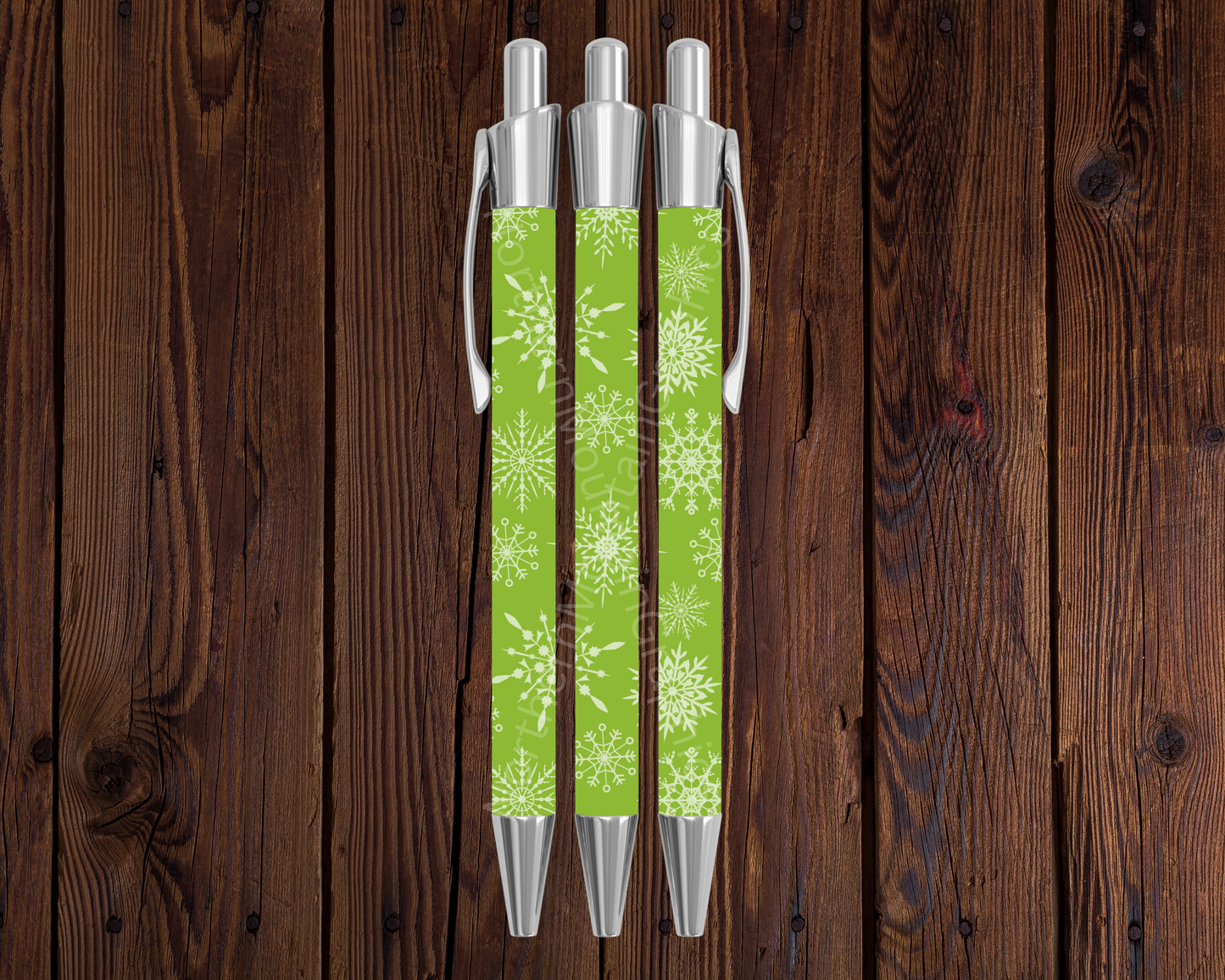 Green Snowflake Magic Christmas Pen