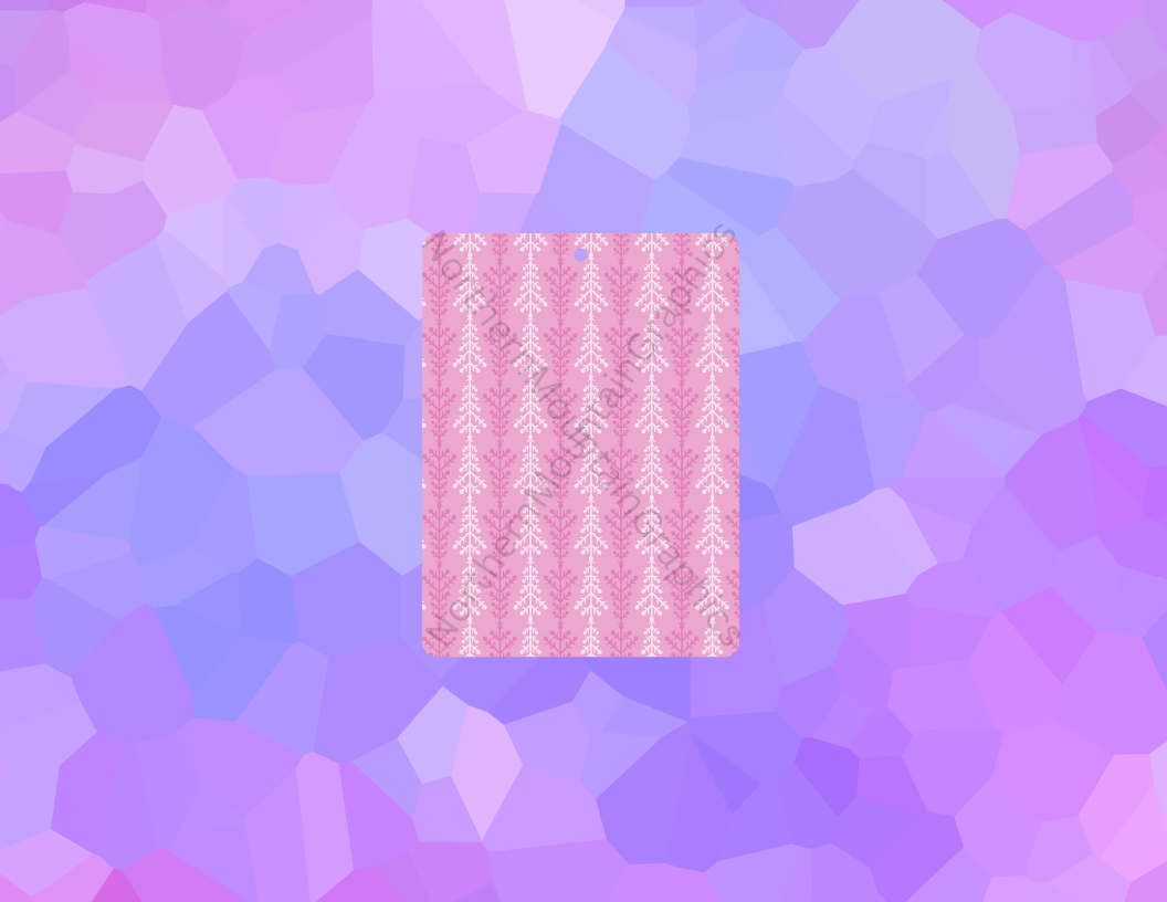 Pink Fir Tree Pattern Christmas Air Freshener