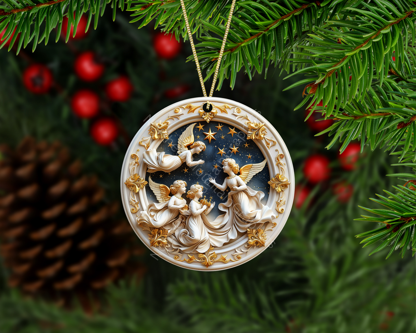 Heavenly Choir of Angels Christmas Ornament