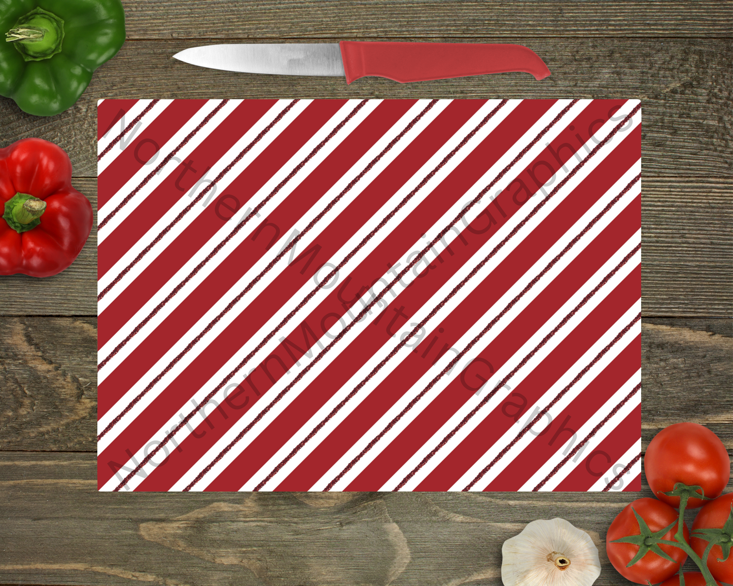Glass Cutting Board Christmas