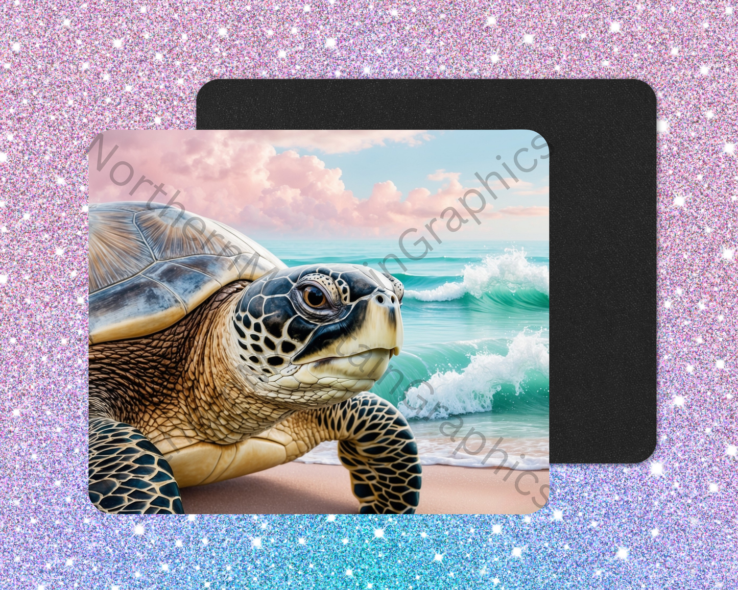 Tide’s Edge Sea Turtle Traveler Mouse Pad