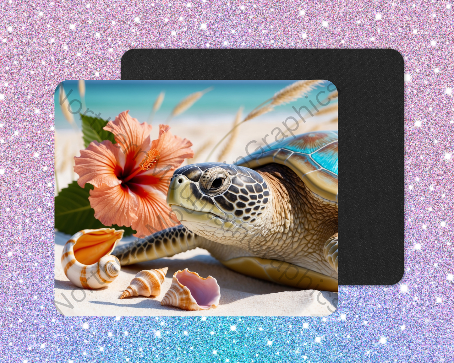 Coral Coast Sea Turtle Wanderer Mouse Pad