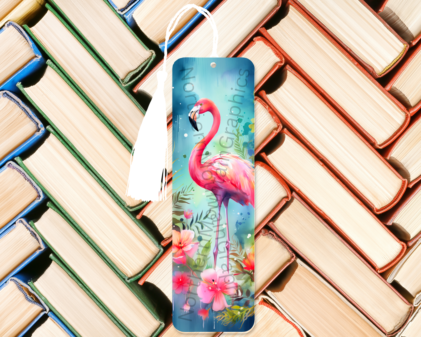 Tropical Pink Flamingo Bookmark