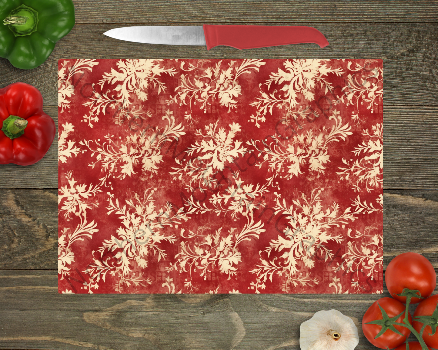 Glass Cutting Board Christmas