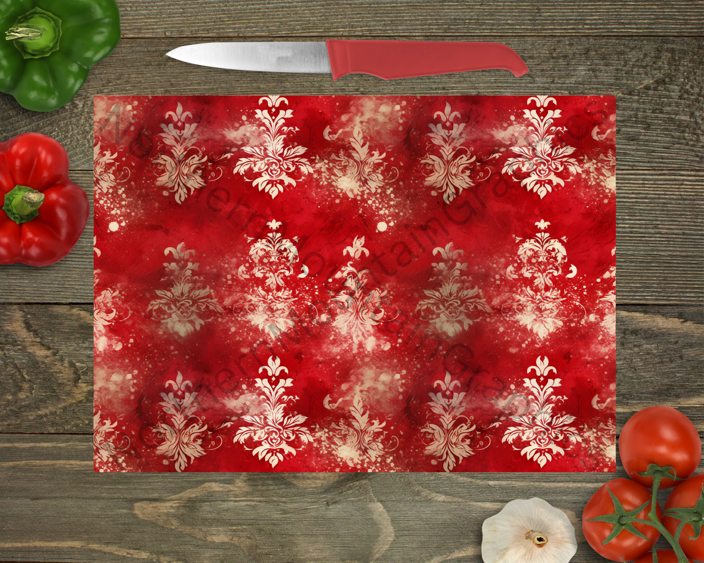 Glass Cutting Board Christmas