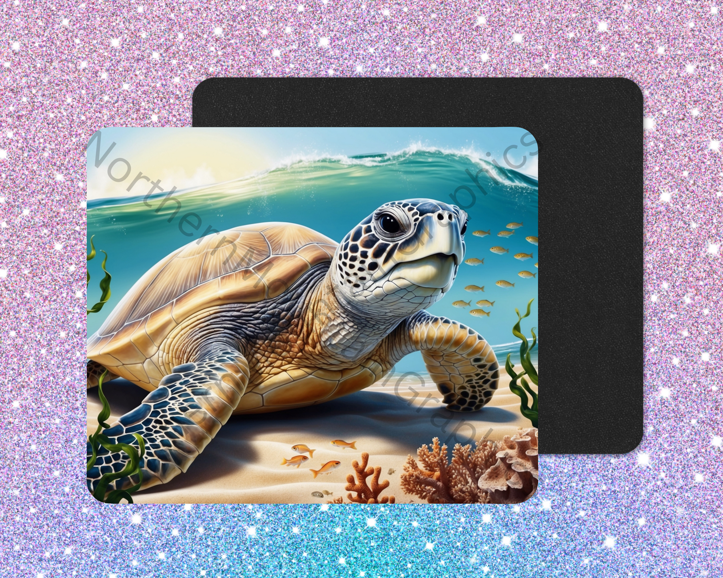 Seagrass Sanctuary Sea Turtle Mouse Pad