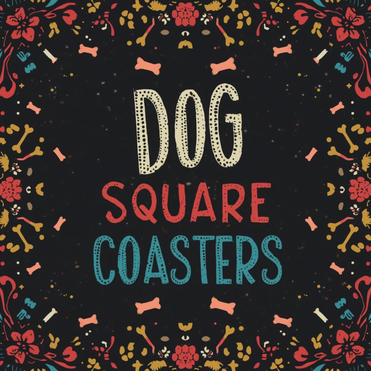 Dog Square Coasters