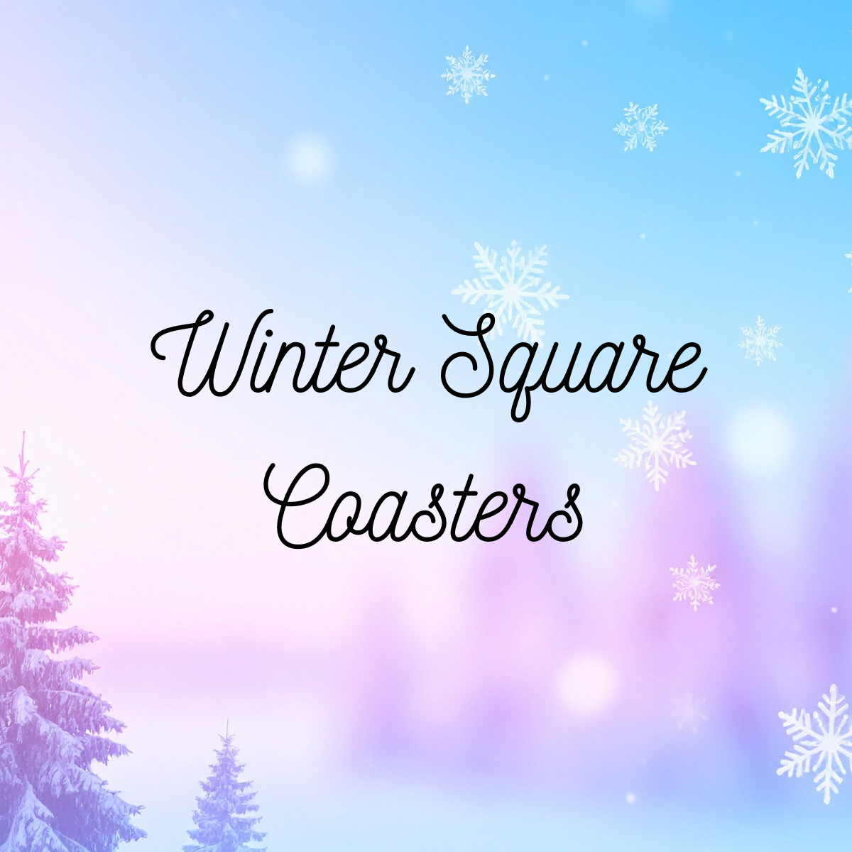 Winter Square Coasters