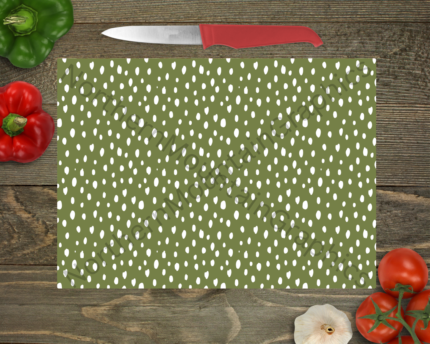 Glass Cutting Board Christmas