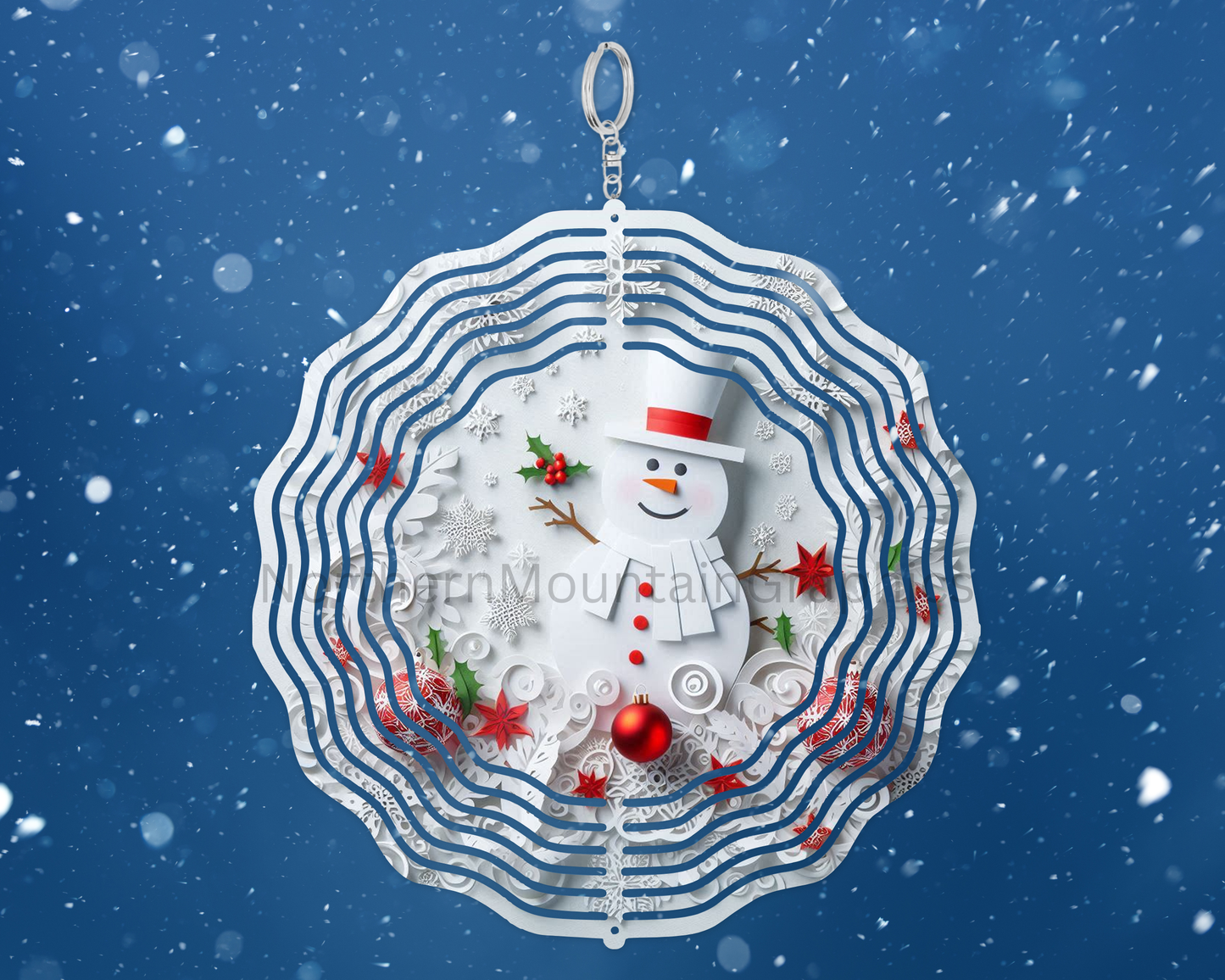 Snowman with stars Wind Spinner