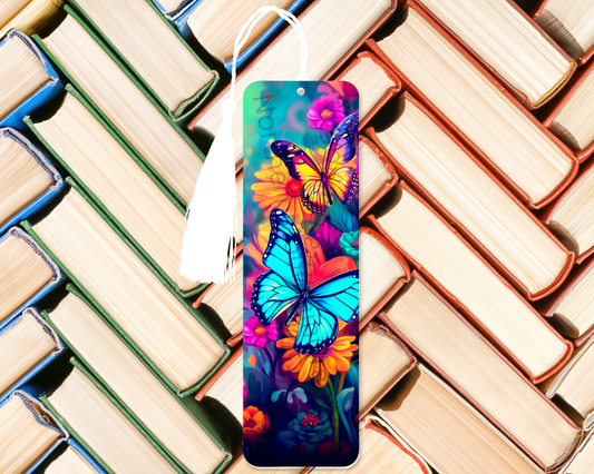 Electric Butterflies in Bloom Bookmark