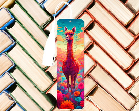 Sunset Llama Meadow Bookmark