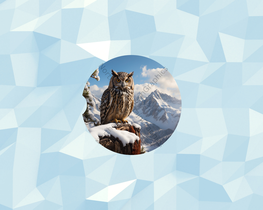 Mountain Peak Owl Car Coaster