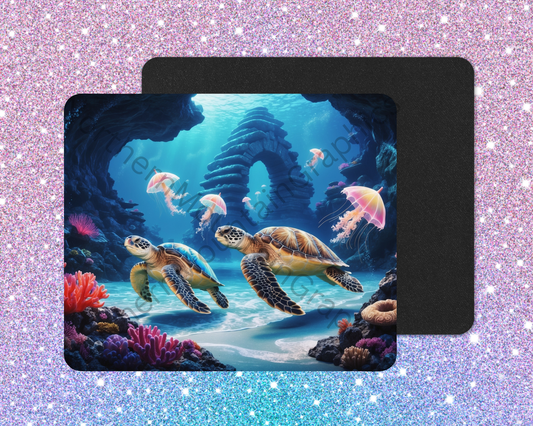 Mystic Reef Sea Turtle Passage Mouse Pad