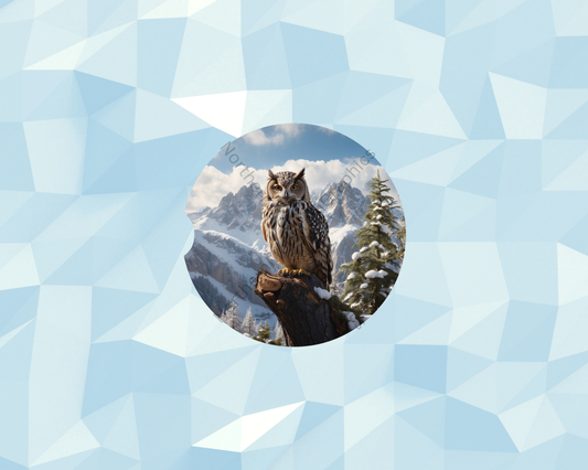 Alpine Ridge Owl  Car Coaster