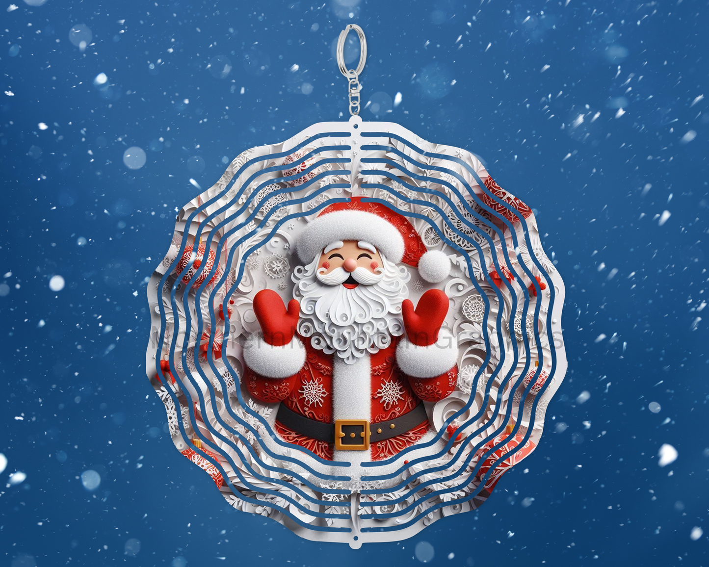 Santa waving happily Wind Spinner