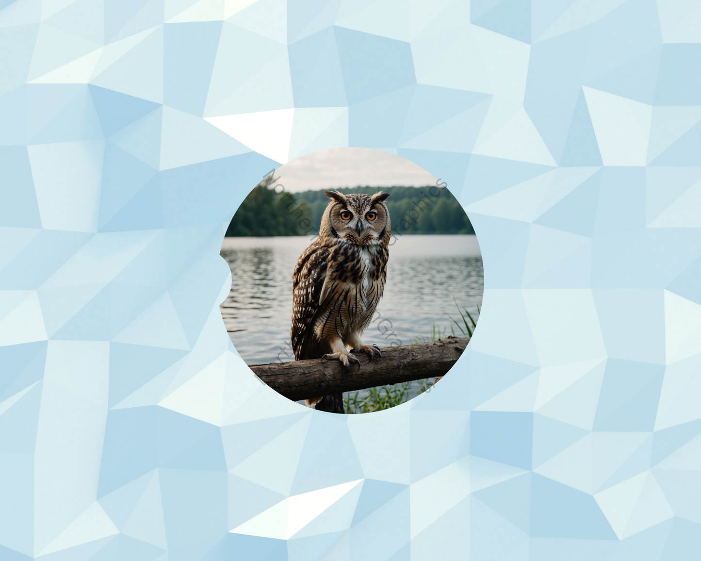 Lakefront Perch Owl Car Coaster