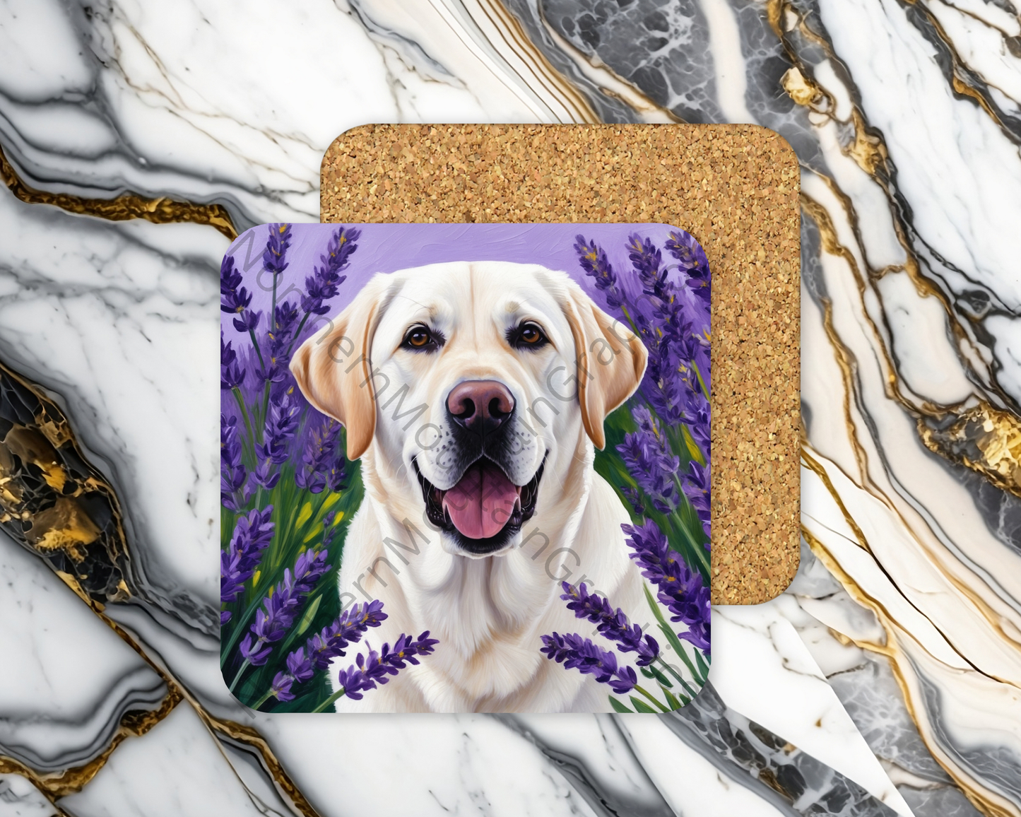 Square Coaster Dog