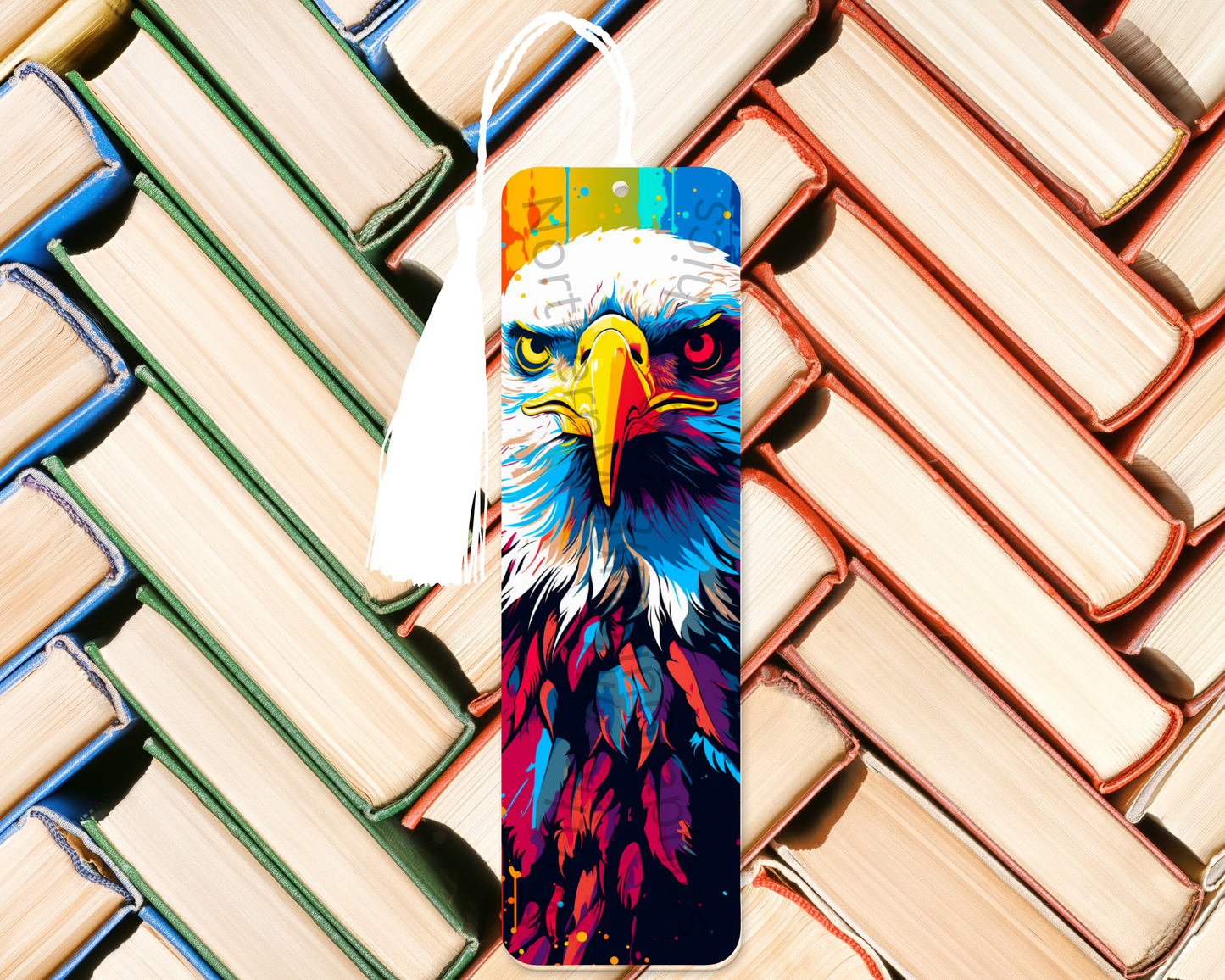Colorful Bald Eagle Bookmark