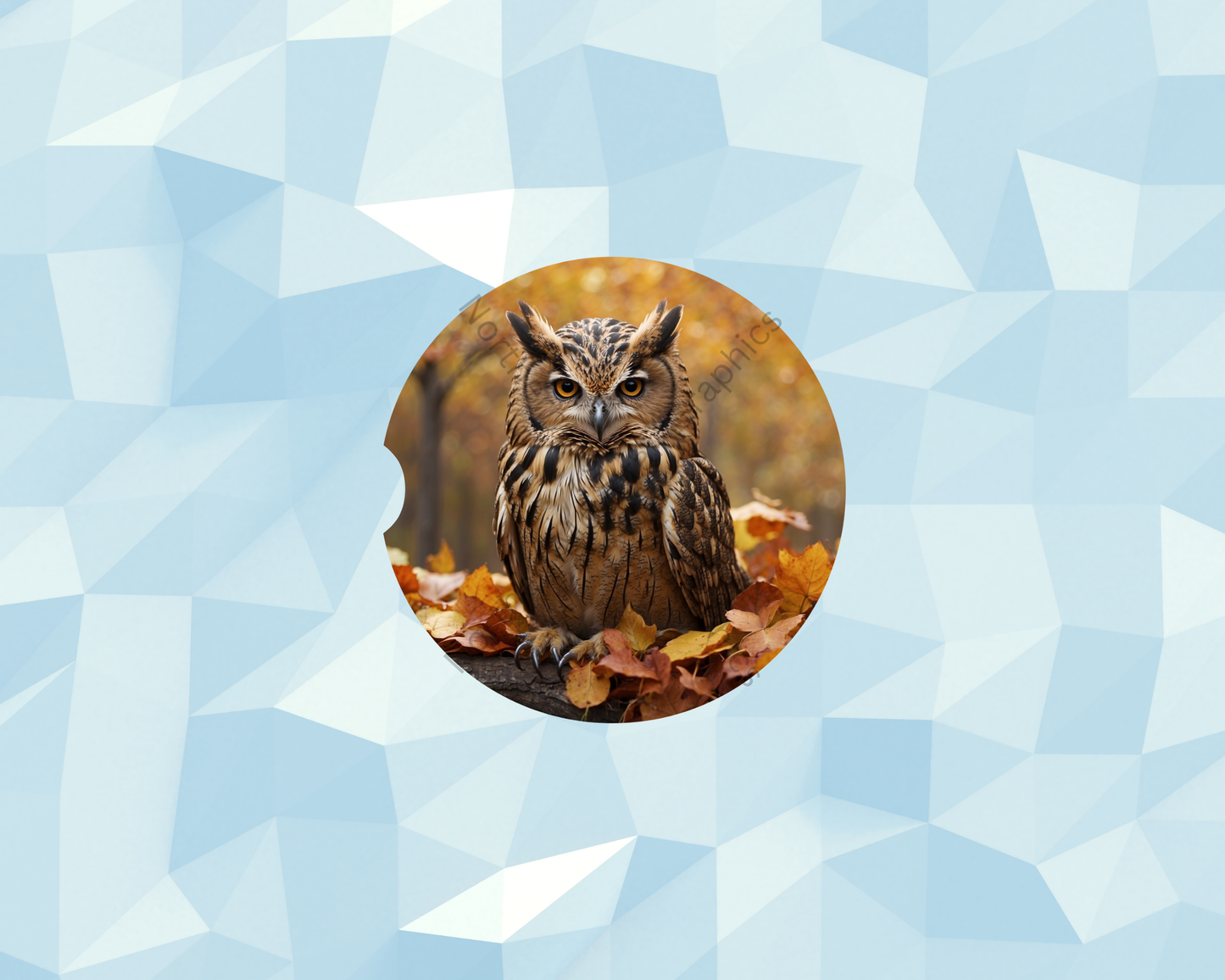 Golden Autumn Owl Car Coaster
