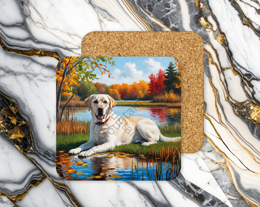 Square Coaster Dog