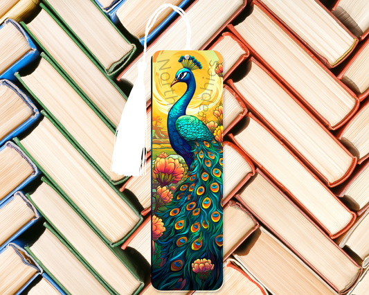 Majestic Peacock in Bloom Bookmark