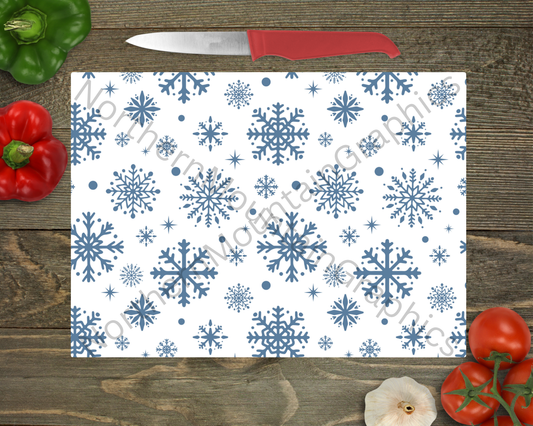 Glass Cutting Board Christmas