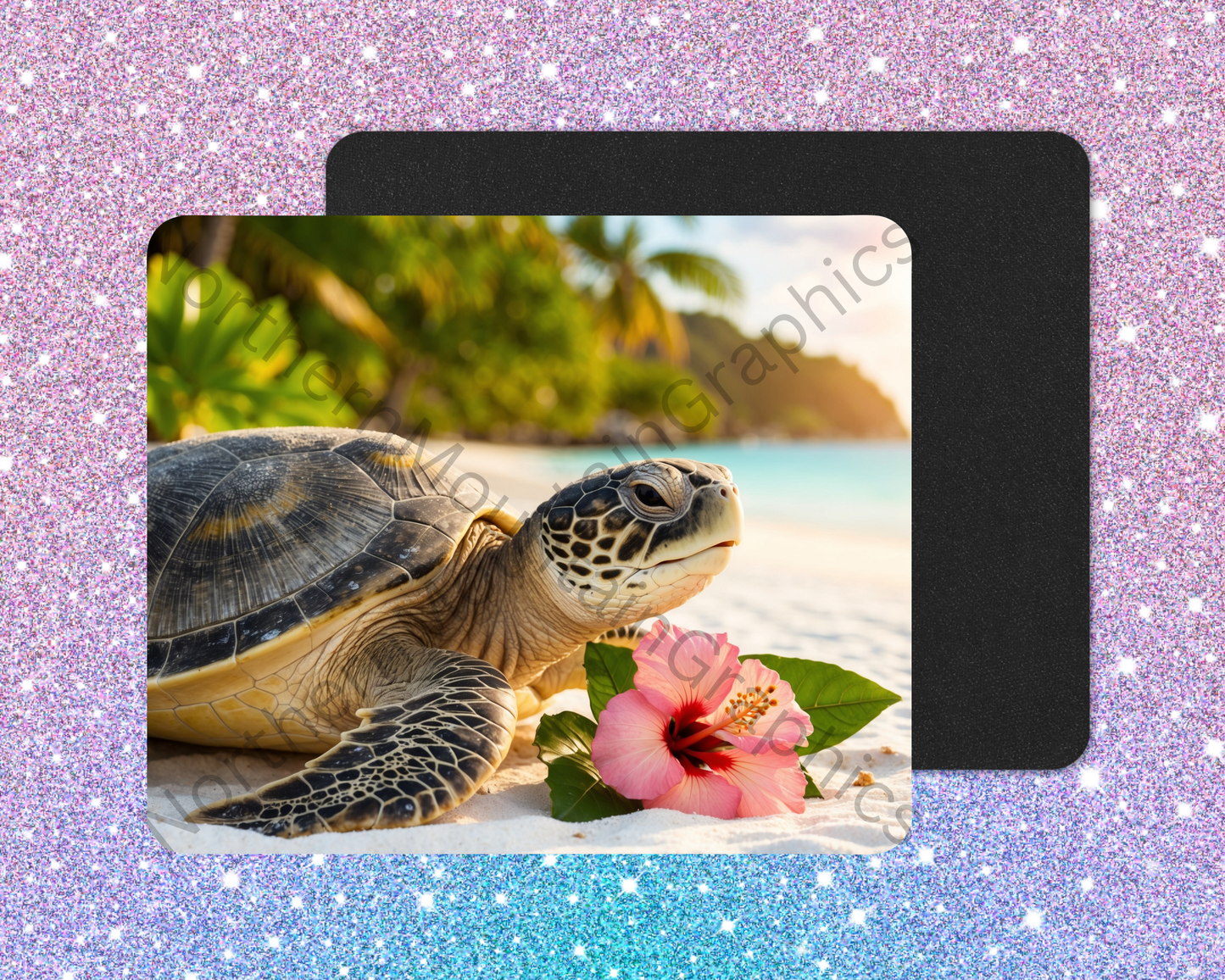 Tropical Sea Turtle Mouse Pad