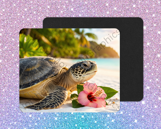 Tropical Sea Turtle Mouse Pad
