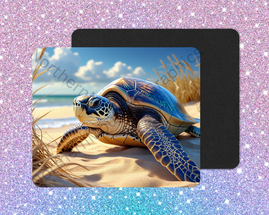Golden Dune Sea Turtle Mouse Pad