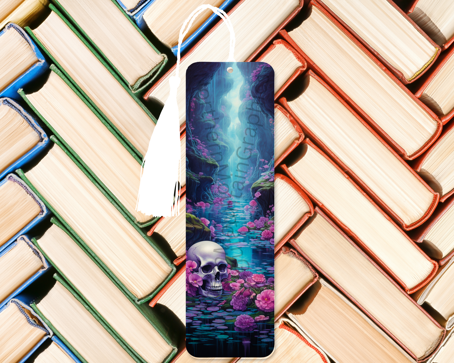 Skull in Enchanted River Bookmark