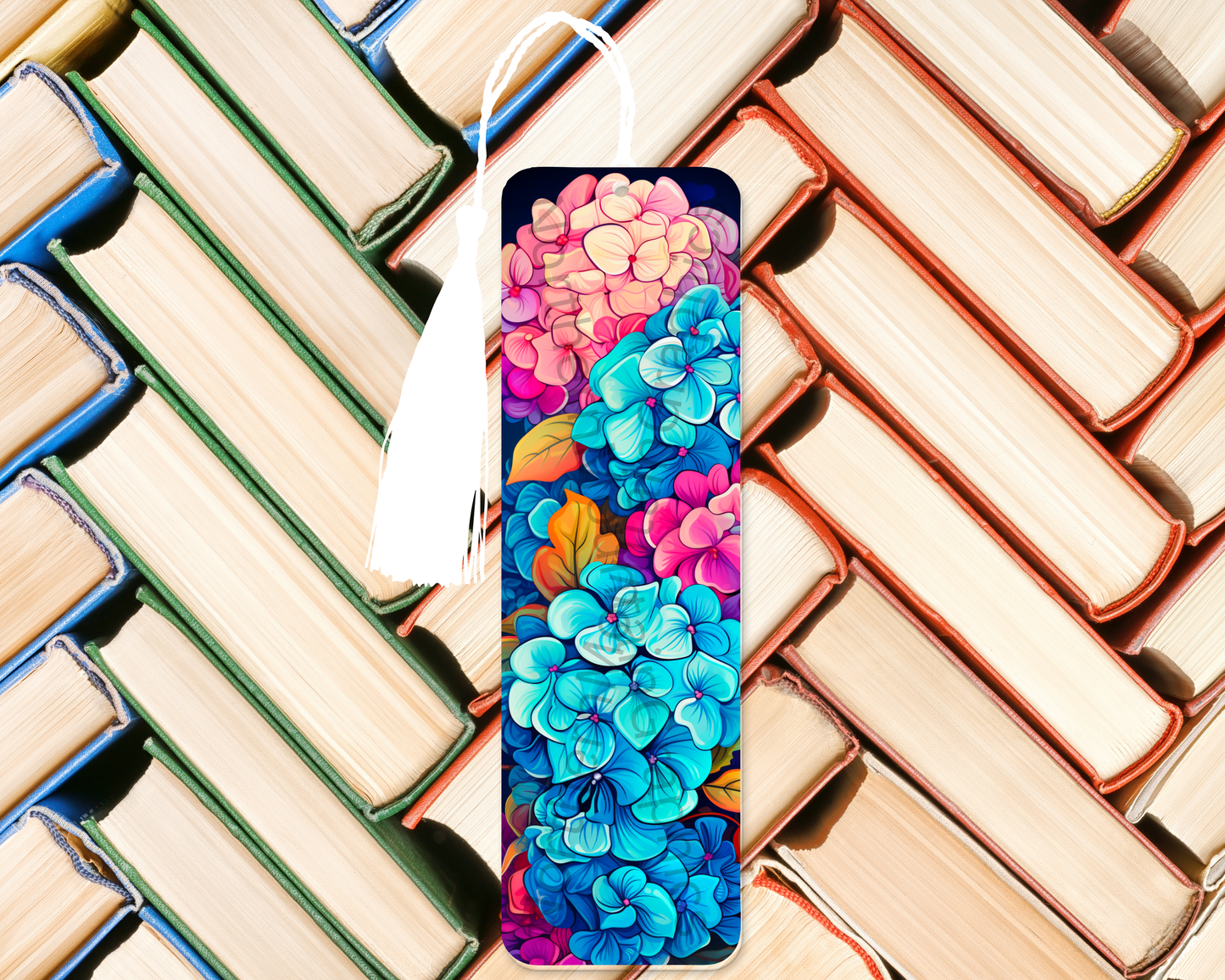 Colorful Hydrangea Blossoms Bookmark
