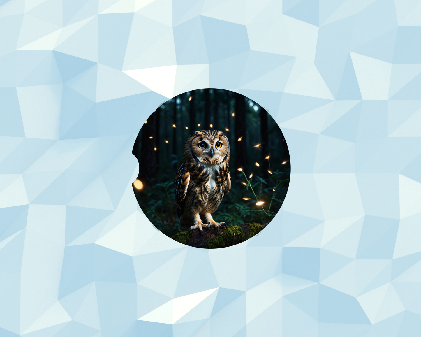 Firefly Forest Owl Car Coaster