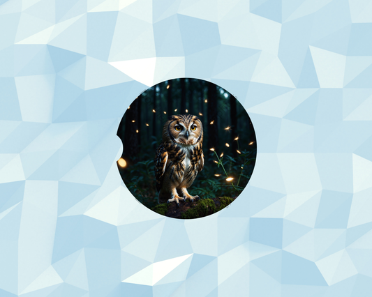Firefly Forest Owl Car Coaster