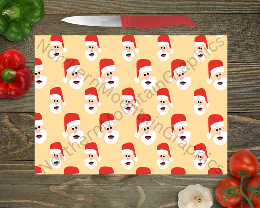 Glass Cutting Board Christmas