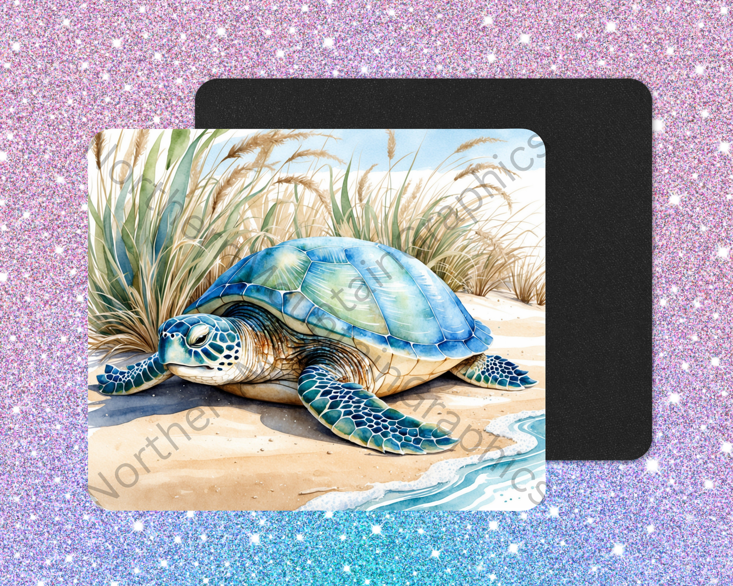 Resting Dune Sea Turtle Mouse Pad