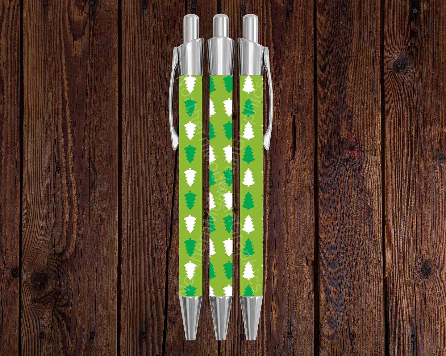 Christmas Trees Pattern Christmas Pen