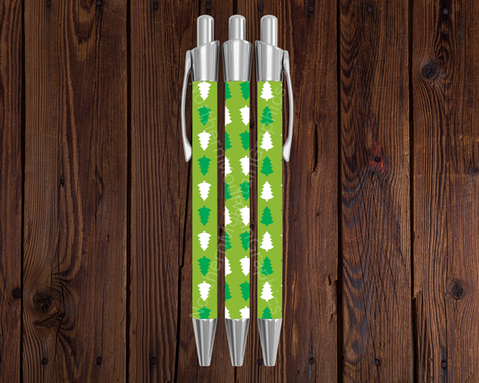 Christmas Trees Pattern Christmas Pen