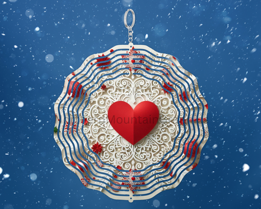 Festive Heart Flourish Wind Spinner