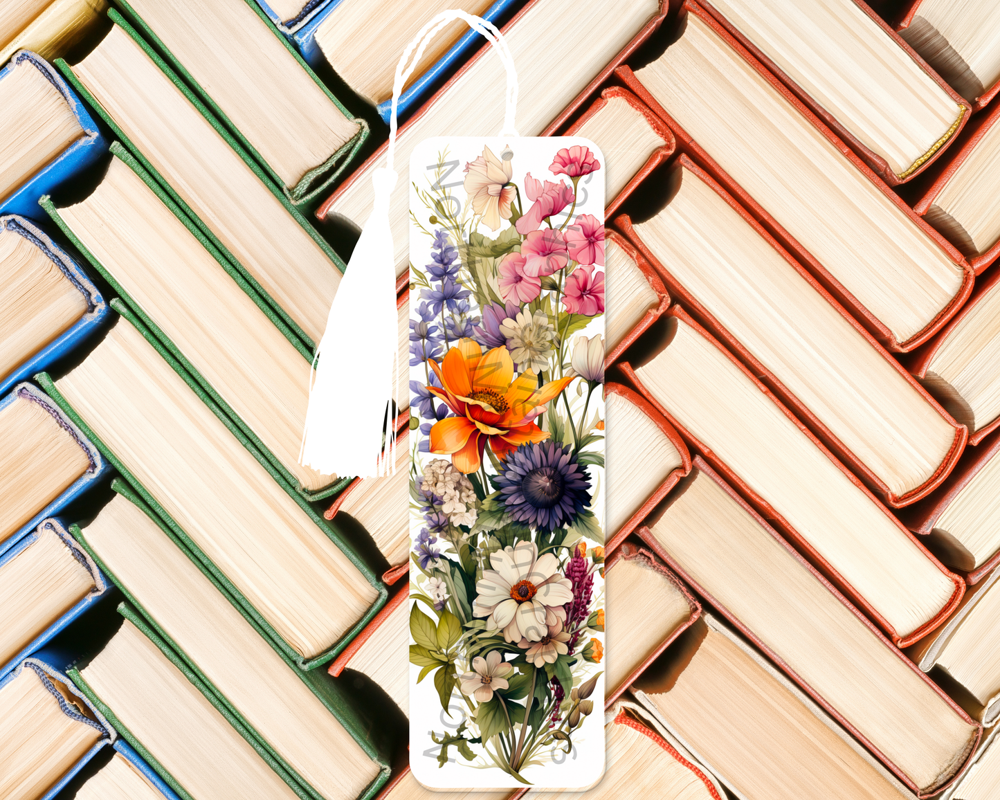 Colorful Wildflower Bouquet Bookmark