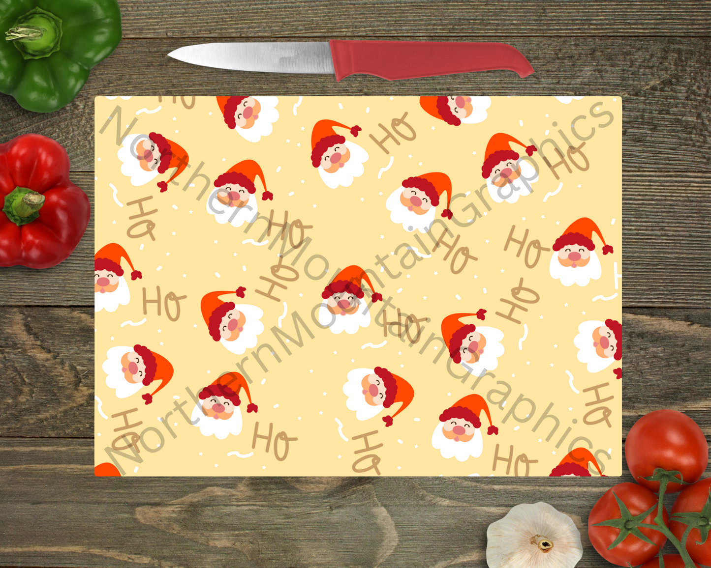 Glass Cutting Board Christmas