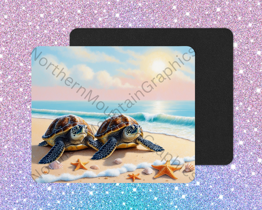 Starfish Beach Sea Turtle Buddies Mouse Pad