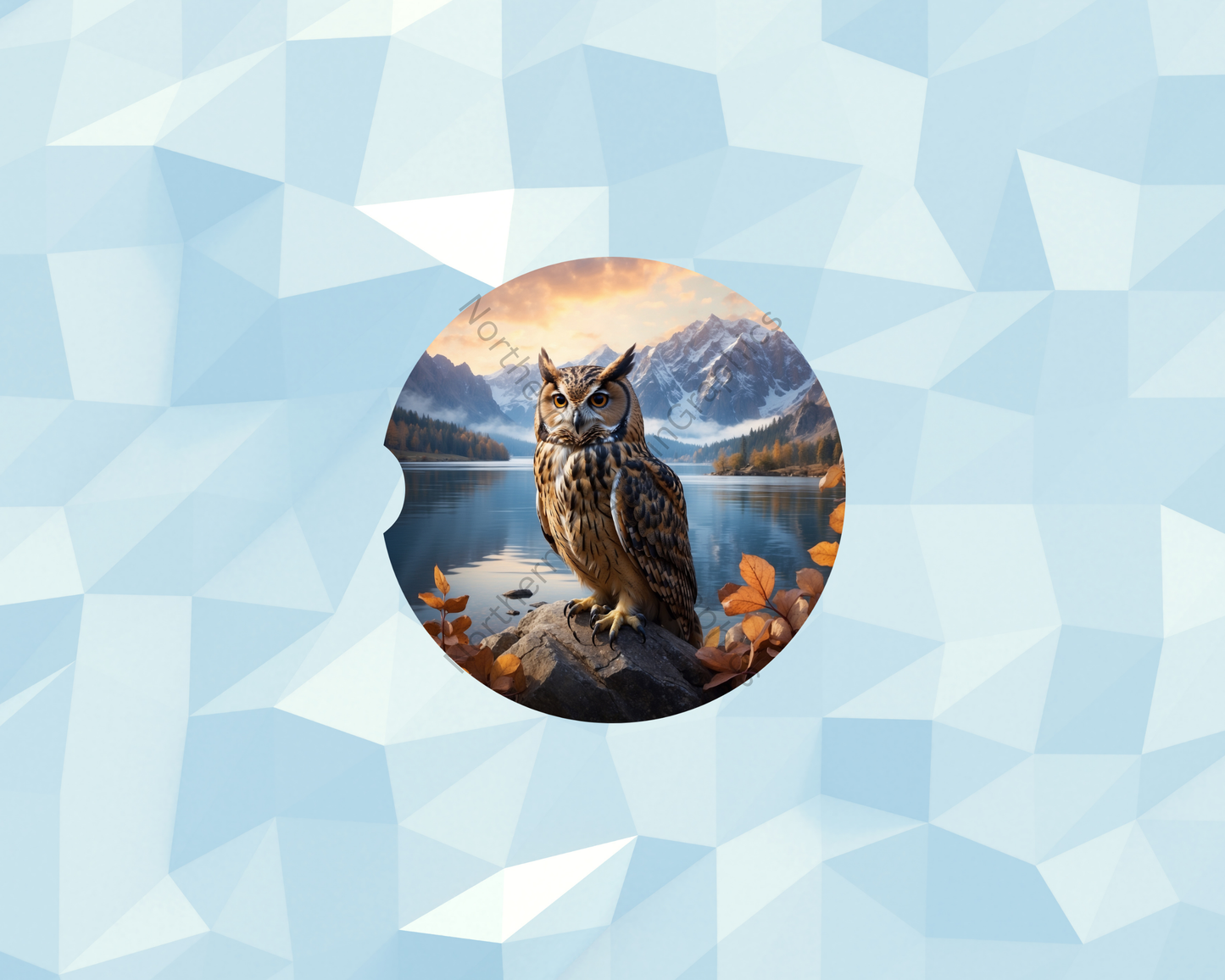 Lakeside Autumn Owl Car Coaster